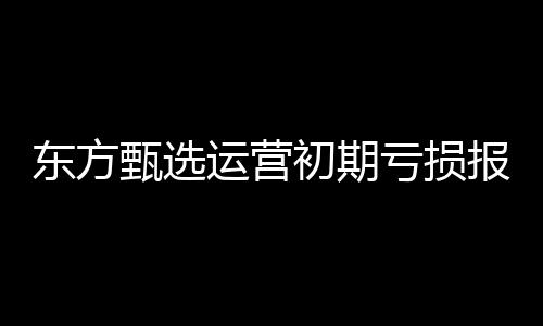 东方甄选运营初期亏损报告，六个月净亏达九千六百五十万的增长挑战