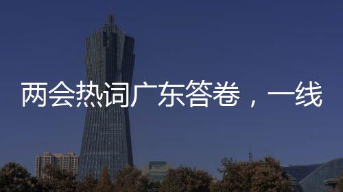 两会热词广东答卷，一线实践者的智慧与创新行动