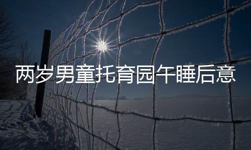 两岁男童托育园午睡后意外身亡，引发社会关注