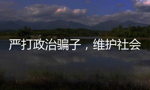 严打政治骗子，维护社会正义——揭露三名政治骗子被查处事件
