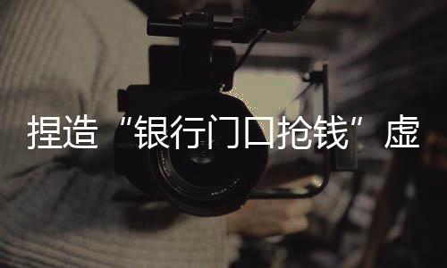 捏造“银行门口抢钱”虚假警情 一网民被依法拘留