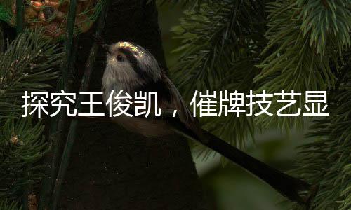 探究王俊凯，催牌技艺显一般，多元发展展才华