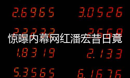 惊曝内幕网红潘宏昔日竟有刑事犯罪记录，光环背后隐藏真相揭秘