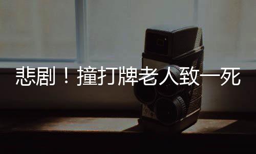 悲剧！撞打牌老人致一死四伤事件全解析