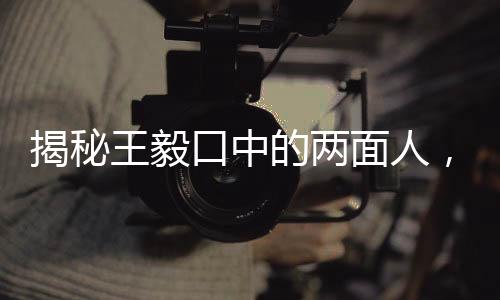 揭秘王毅口中的两面人，究竟是谁？