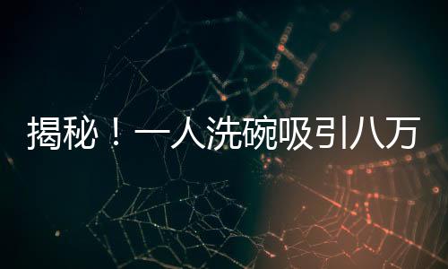 揭秘！一人洗碗吸引八万人围观，究竟有何魔力？