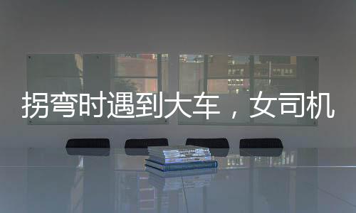 拐弯时遇到大车，女司机巧妙应对化险为夷