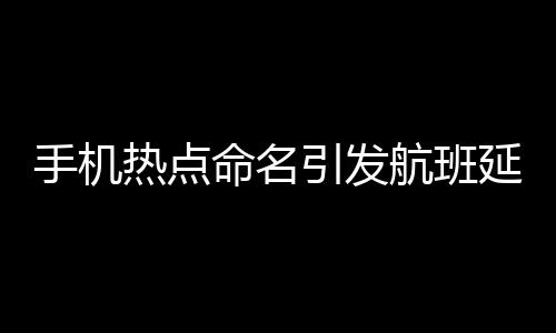 手机热点命名引发航班延误风波，长达五小时的飞行延误事件深度解析
