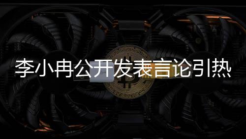 李小冉公开发表言论引热议，向太胖，究竟是何含义？