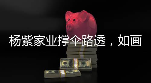 杨紫家业撑伞路透，如画般美景惊艳亮相