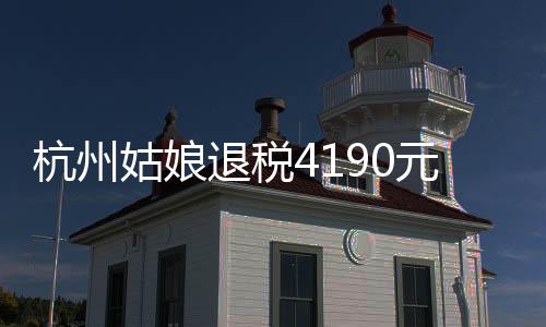 杭州姑娘退税4190元惊呼巨款，一次意外的财富回馈