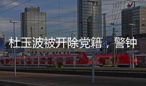 杜玉波被开除党籍，警钟长鸣，警醒前行