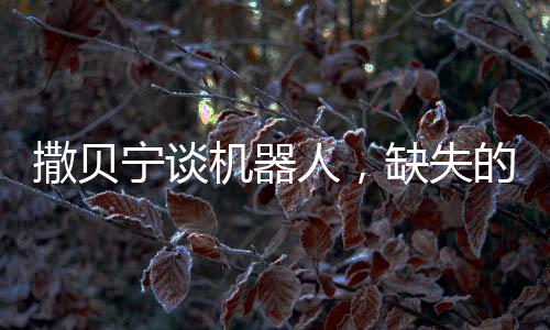 撒贝宁谈机器人，缺失的两条眉毛背后的科技与人情
