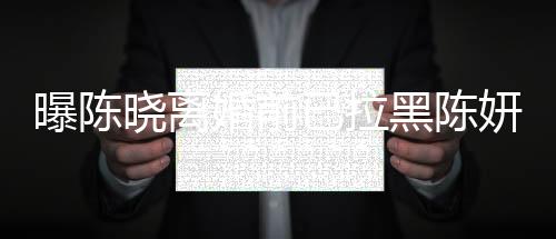 曝陈晓离婚前已拉黑陈妍希，一段婚姻走向终结的背后故事