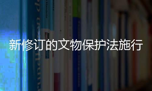 新修订的文物保护法施行 中国最高检发布案例
