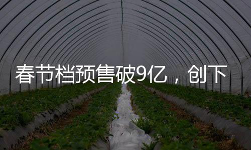 春节档预售破9亿，创下了电影市场新纪录