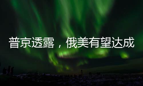 普京透露，俄美有望达成一致削减50%军备