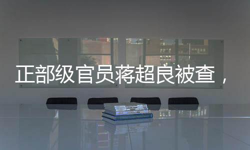 正部级官员蒋超良被查，反腐无小事，正义终将伸张