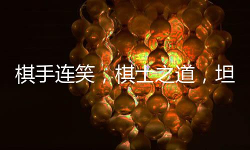 棋手连笑，棋士之道，坦坦荡荡