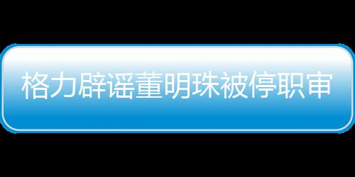 格力辟谣董明珠被停职审查，揭开真相的幕后故事