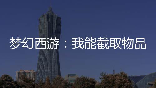 梦幻西游：我能截取物品属性！