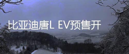 比亚迪唐L EV预售开启，起步价28万起