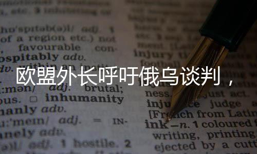 欧盟外长呼吁俄乌谈判，欧洲必须上桌