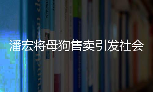 潘宏将母狗售卖引发社会关注，是否违法成热议焦点