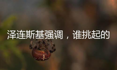泽连斯基强调，谁挑起的冲突谁结束——冲突与解决之路