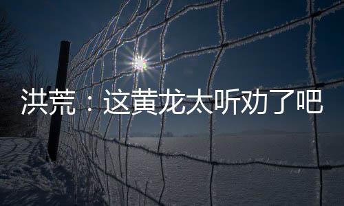 洪荒：这黄龙太听劝了吧？