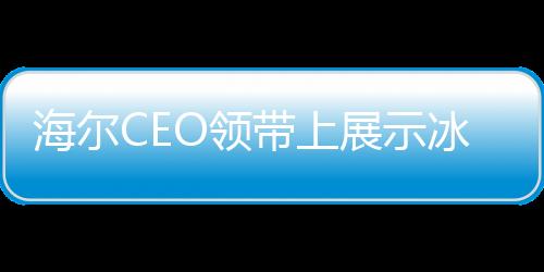 海尔CEO领带上展示冰箱洗衣机，展现智能家电新时代的领导力与独特视角