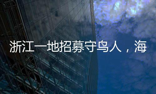 浙江一地招募守鸟人，海岛生活四个月，人与自然和谐共生的新篇章