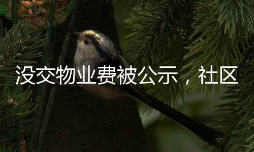 没交物业费被公示，社区新规助力管理费透明化