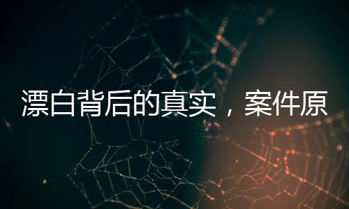 漂白背后的真实，案件原型远比剧中更为残忍揭秘