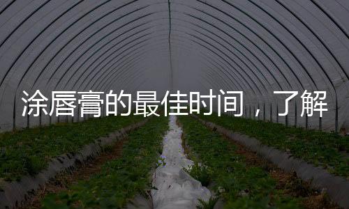 涂唇膏的最佳时间，了解并正确选择涂抹唇膏的时机