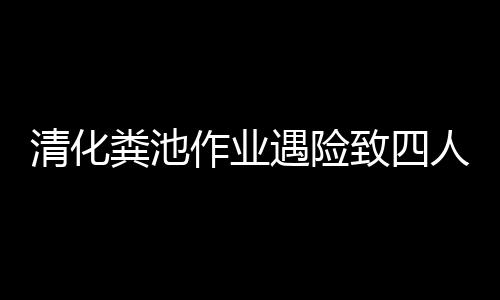 清化粪池作业遇险致四人不幸身亡，事故背后引发深思