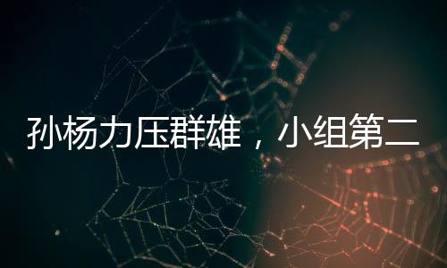 孙杨力压群雄，小组第二晋级决赛