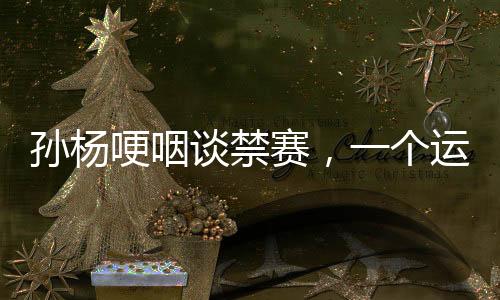 孙杨哽咽谈禁赛，一个运动员的困境与挑战