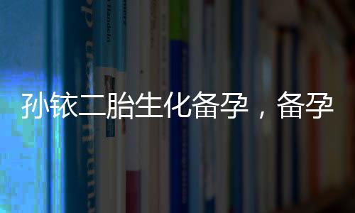 孙铱二胎生化备孕，备孕前不可忽视的五大注意事项