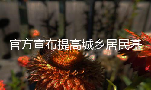 官方宣布提高城乡居民基础养老金，普惠民生，助推养老保障事业发展
