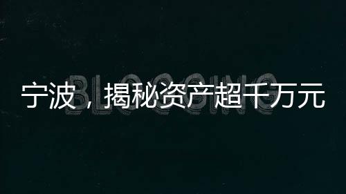 宁波，揭秘资产超千万元家庭的背后故事