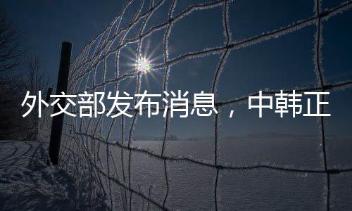 外交部发布消息，中韩正在推进海域划界谈判