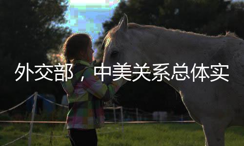 外交部，中美关系总体实现了稳定