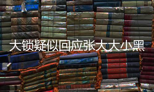 大锁疑似回应张大大小黑屋事件