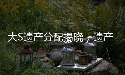 大S遗产分配揭晓，遗产将由具俊晔及儿女共同继承