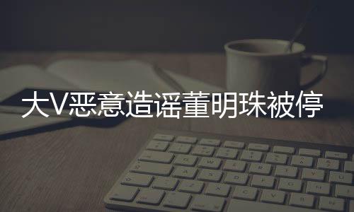 大V恶意造谣董明珠被停职审查遭禁言处理