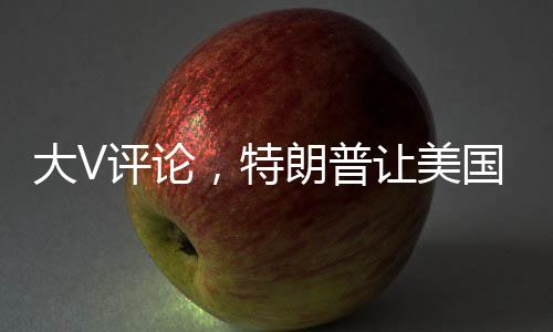 大V评论，特朗普让美国近三十年布局灰飞烟灭