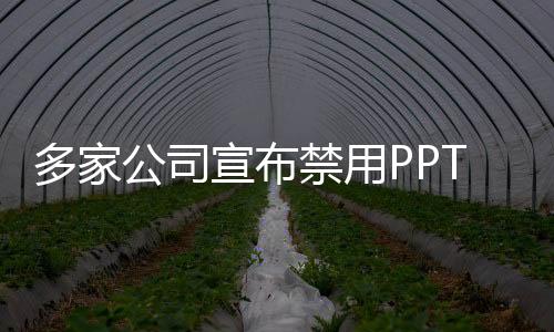 多家公司宣布禁用PPT，办公效率变革的必然选择
