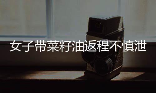 女子带菜籽油返程不慎泄漏，花费两千元清洗车厢