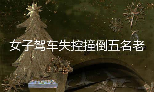 女子驾车失控撞倒五名老人事件纪实